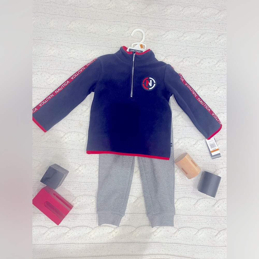 Nautical toddler 2 piece jump suit